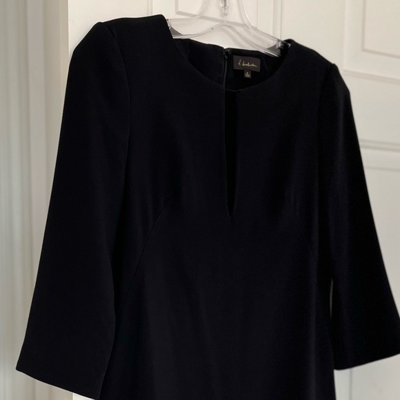 T. Babaton Black V-Neck 3/4 Sleeve Mini Dress Size 0 - Picture 5 of 16